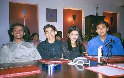 Thats Viren, Me, Roshelle and Suven at Rosh's farewell in 2004 from Bangalore.